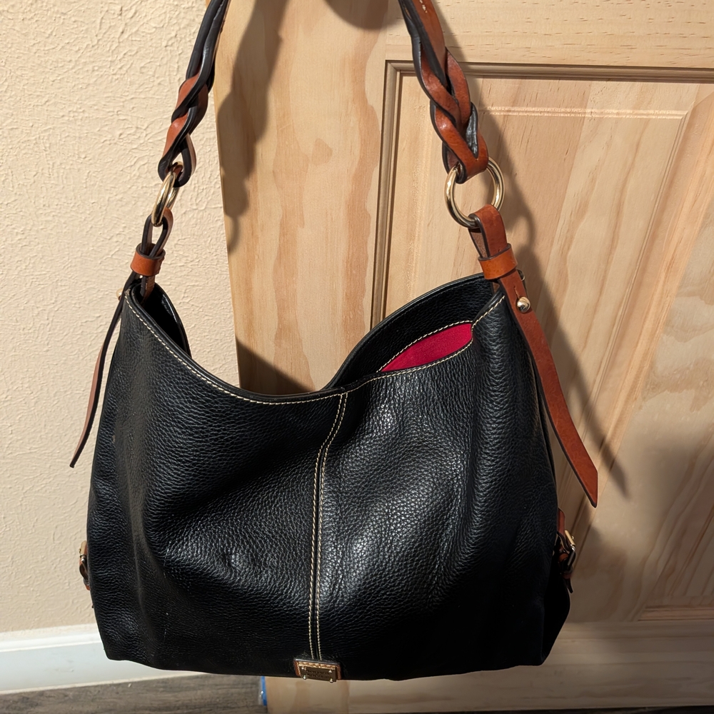 Dooney & Bourke Black and Brown Hobo Bag